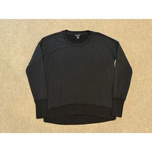 Athleta Shirt Womens Small Black Long Sleeve Crew Neck Stretch Athletic Top Soft